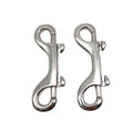 Stainless Steel Spring Snap Carabiner Key Chain Dog Buckle Double Hooks