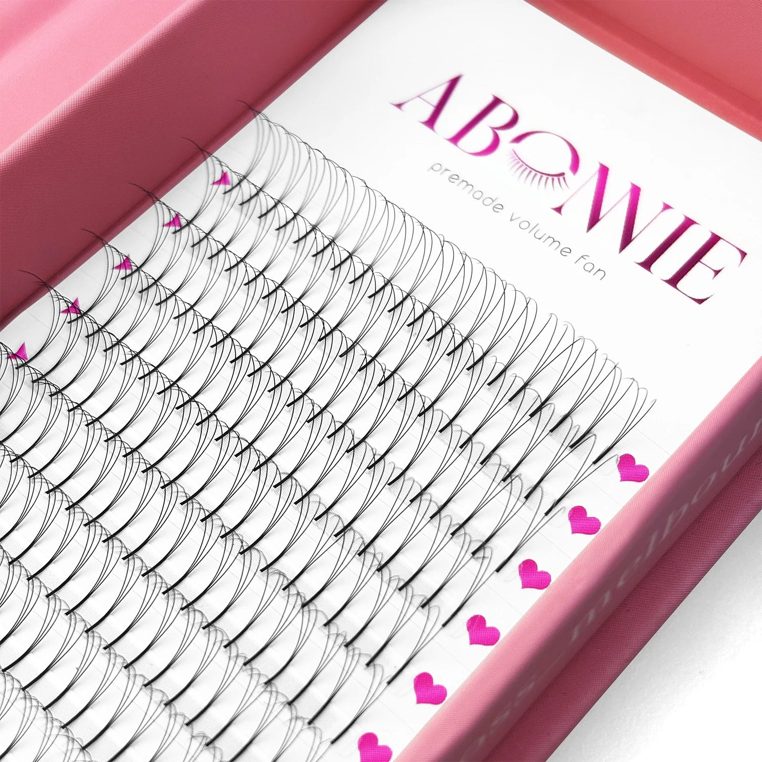 Abonnie 5d 0.07 Pre-made Lash Extension Fans Mix Trays Wholesale Pre Made Fan Eyelashes Long Stem Premade Volume Fan