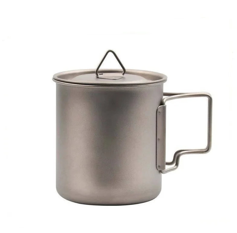 Ultralight Foldable Titanium 420ml NH Water Mug Camping Travel Cookware with Handle