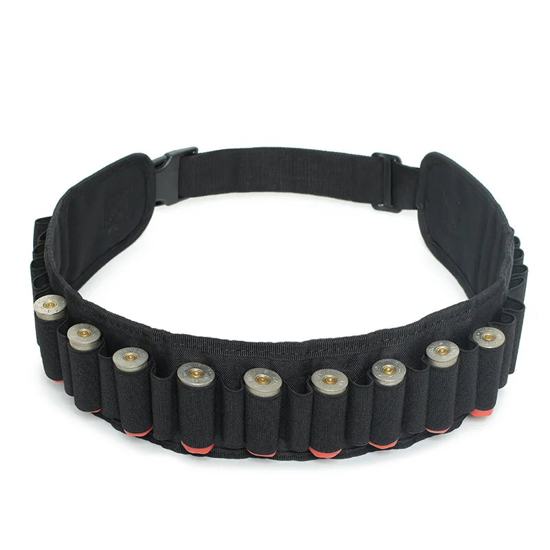 Hunting Tactical Concealed Heavy Duty 12 Gauge Adjustable Ammo Case Holsters Shell Belt with Polyester Strap for Outdoor Use