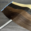 Wholesale Best Price Tape Hair Extension Dark Root 100% Human Hair Extension Vietnamese Black Tape in Hair Extension