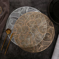 Gold PVC Round Eco-Friendly 6-Piece Dinner Table Mats Set CE Certified Country Style