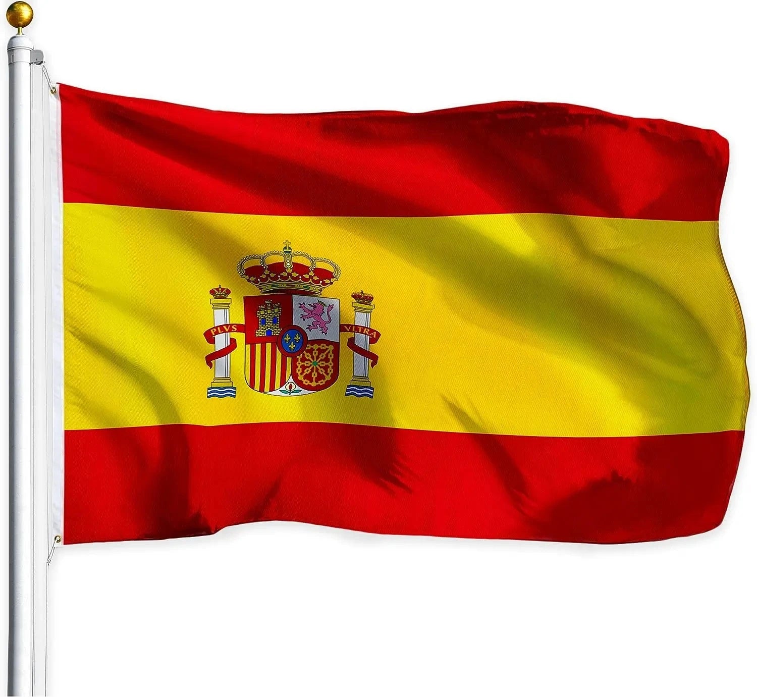 Fuguide Anti-Ultraviolet Fade Spain National Flag Polyester Fiber 3x5 Feet Digital Printed Hanging Flying Custom Design Bright