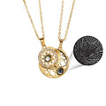 Sun Moon Star Projection Necklace Cross-Border Engagement Jewelry New 100 Languages 'I Love You' Necklace for Men and Women