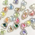 JC 100pcs Per Bag 15mm Handmade Jewelry Accessories Phone Chain Beads Diy Acrylic Heart  Beads