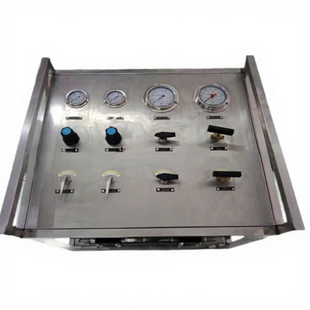 High Pressure Pneumatic Pressure Test Bench Oxygen Gas Booster System Factory Used
