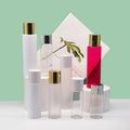 White PET Plastic Toner Bottle for Shampoo 100ml 250ml Capacity Cosmetic Packaging Silk Printing Silver Cap Empty Scrub Bottle