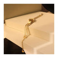Chris April Fashion Jewelry 316L Stainless Steel  PVD Gold Plated Belt Buckle Three-layer Hand Chain Bracelet