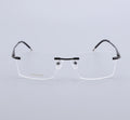 Light Weight Flexible Spectacle Square Optical Frame Rimless Titanium Glasses Eyeglasses