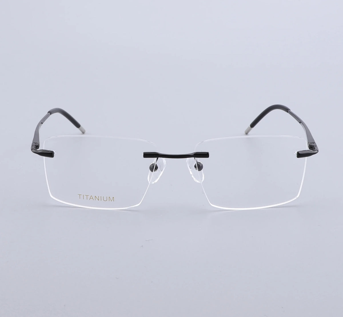 Light Weight Flexible Spectacle Square Optical Frame Rimless Titanium Glasses Eyeglasses