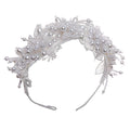 Pearl Headpieces Hijab Crown Headband Coroa De Noiva Girls Tiaras Fashion New White Rhinestone Pageant Crowns Fashionable