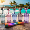 Hot Sale Custom Logo Frosted Mirror Acrylic Hookah Set Portable Car Shisha Cup with LED Wholesale for Smoking Shop