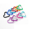 Wholesale Aluminum Alloy Carabiner Keychain Metal Heart-shaped Snap Hook Clip Key Holder
