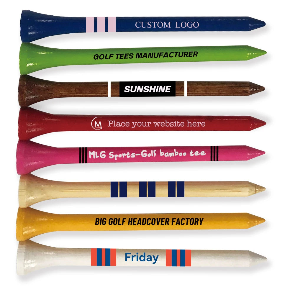 Factory Price Custom Logo Custom Color Wooden Bamboo Golf Tees