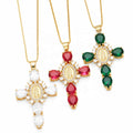 Zircon Pendant Creative Personality Virgin Cross Necklace Female Clavicle Chain