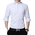 Winter Fashion Casual Fleece Thick Warm Turn-down Collar Long Sleeve Men's Shirts