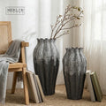 Merlin Living Ceramic Big Tall Vase Set American Style Glazed Porcelain Flower Modern Vase Matte Floor Vase for Home Decor