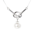 Rainbowking 925 Silver Rope Knot Pearl Necklace Female Summer Vintage Pearl Collarbone Chain Simple Ins Fine Jewelry Necklaces