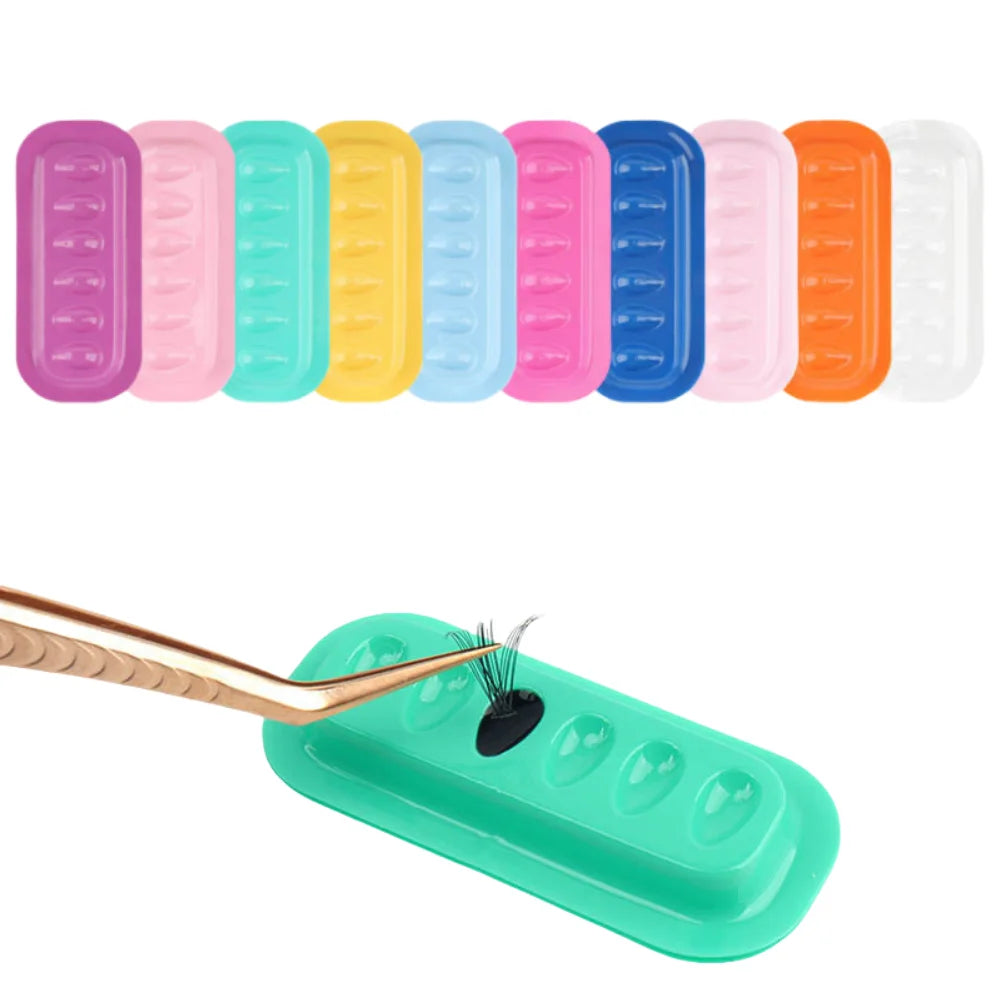 Eyelash Extension Tattoo Glue Cup Tray Holder Plastic Lash Glue Tile Holder Supplies for Eyelash Glue Lash Extension Tool