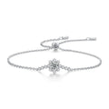 D Color VVS Moissanite Gemstone Bracelet Solid 18K White Gold Plated Moissanite Charm Bracelet for Women Gift