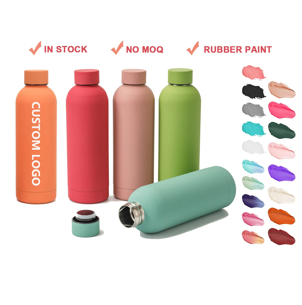 Wholesale 500 Ml Drinking Metal Insulated Double Wall Stainless Steel Sports Water Bottle With Custom Logo Valentine's Day Gift