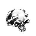 SS8-049R Steel Soldier Good Detail Skull Stainless Steel Ring Fashion Cool Titanium Steel Amulet Jewelry