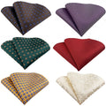 Wholesale New Paisley Pattern Polyester Pocket Square Men's Dot Floral Handkerchief for Parties