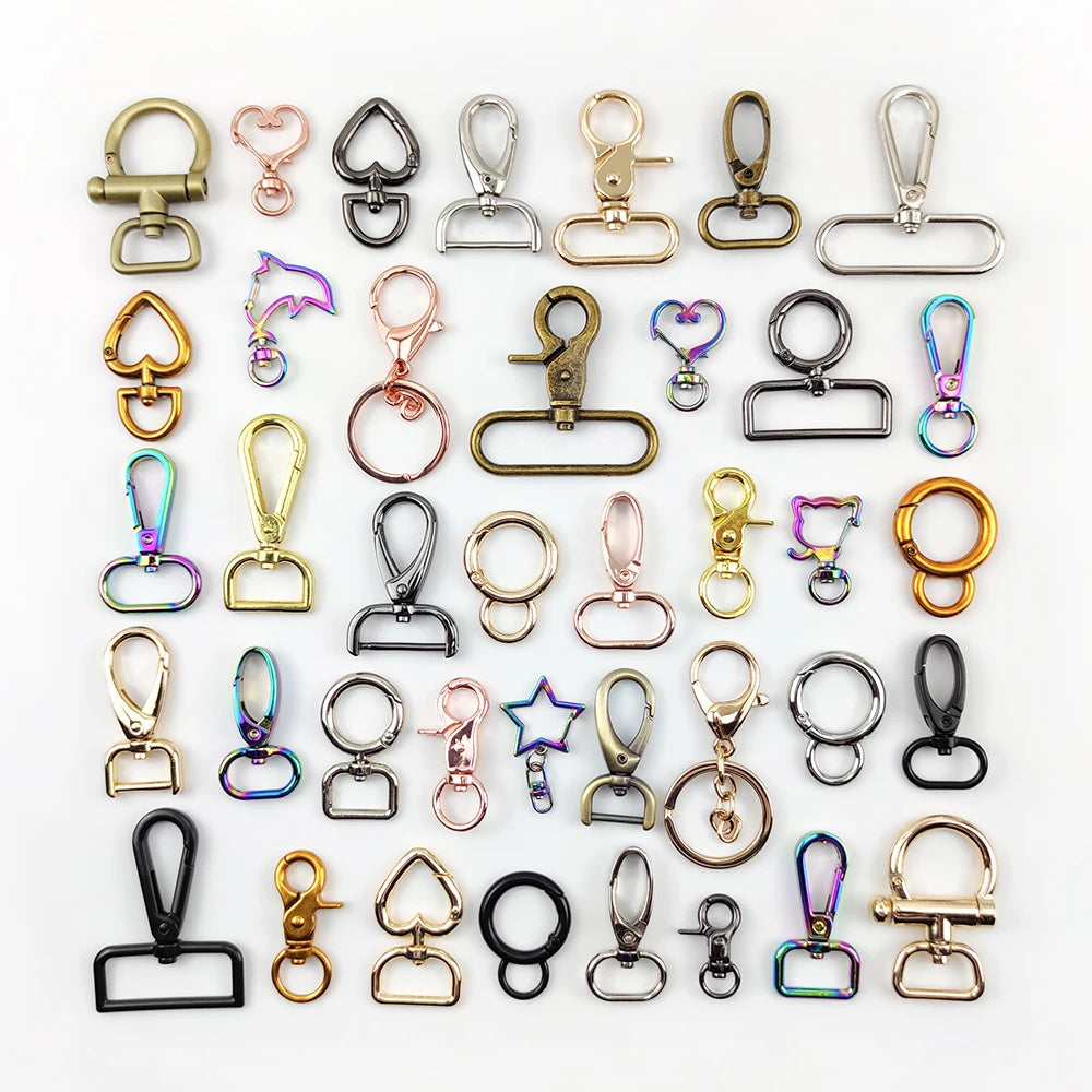 DP004 Bag Accessories Stainless Steel Handbag Hardware Rainbow Rose Gold Swivel Snap Lobster Clasps Swivel Hook Brass for Bag