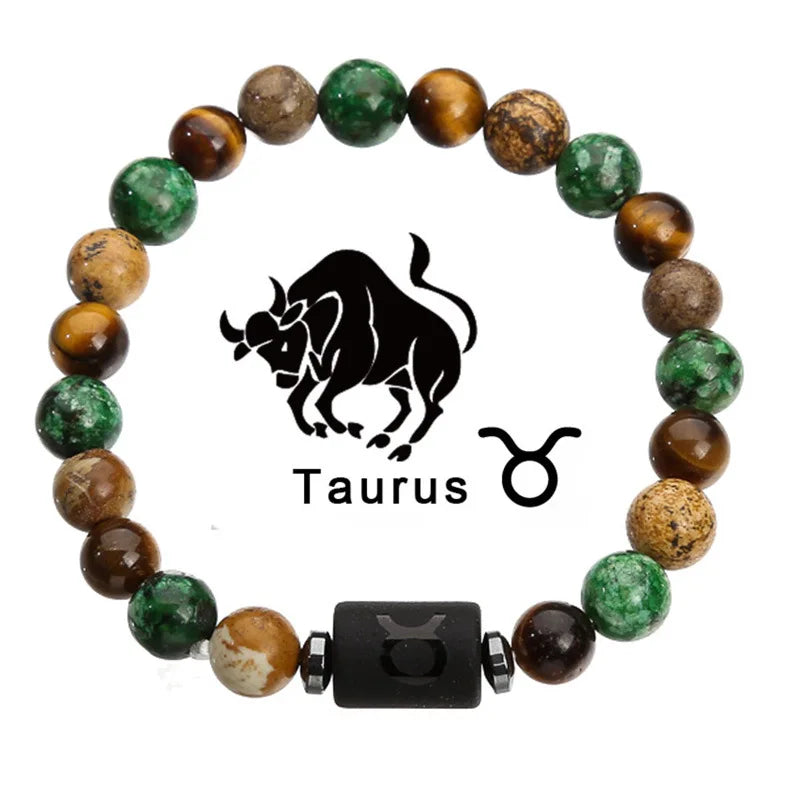 Hot Selling Unisex Tiger Eye Stone Beaded Bracelet Factory Direct Wholesale Classic Men Women Twelve Design Gift
