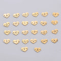 Wholesale Stocked Mirror Polished Stainless Steel 18k Gold Plated Heart Shaped Letter Pendant Necklace