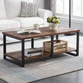 Custom Made Living Room Home Furniture Metal Frame Wooden Panel Multi-function Coffee Table