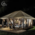 Two-Story Glamping Safari Lodge Luxe Retreat With Bathroom