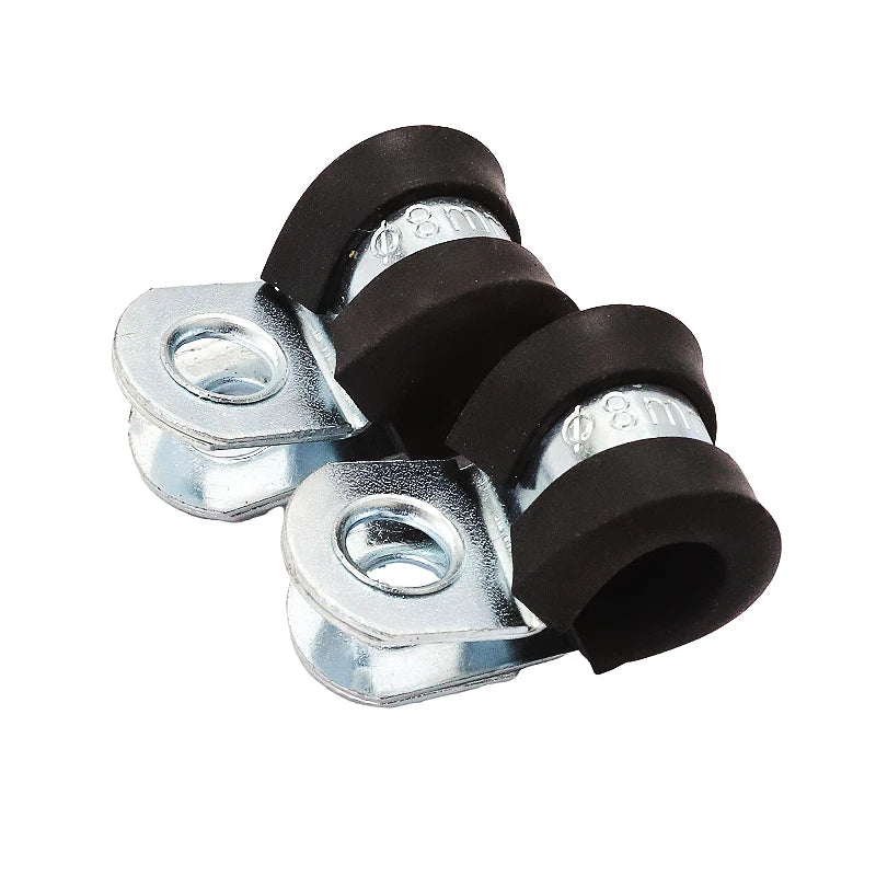 Tianjin Factory Rubber Pipe Hose Clamp Stainless Steel EPDM Rubber Lined P Clips Rubber Pipe Clamps R Types of Hose Clamp