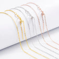 WHOLESALE BULK PRICE 18 Inch S925 Sterling Silver Flash O Chain With Pin and Adjustable Ball Choker Necklace DIY Accessories