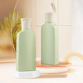 200ml Biodegradable Green PE Plastic Soft Touch Flip Cap Bottle for Personal Care for Shampoo Shower Gel Lotion Blush Packaging