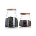 Wholesale 700ml 1100ml clear Food Grade Household Glass Storage Jar
