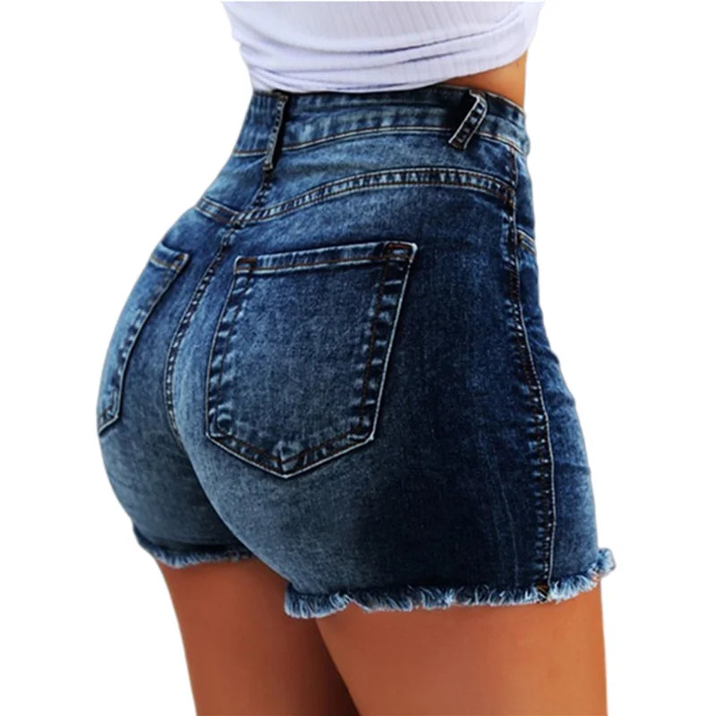 YQY693 Latest Design Denim Shorts for Women Washed Ripped Jeans Short Women Short Jeans for Girls