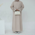 2024 Ramadan Turkey Islamic Women's Plus Size Closed Abaya Spring Flowers Embroidered Linen Fabric Dress Breathable OEM ODM