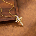 Stainless Steel Cross Necklace Sweet Cool ZIRCON Girl Style for Jewelry Shop Wholesale N8000107