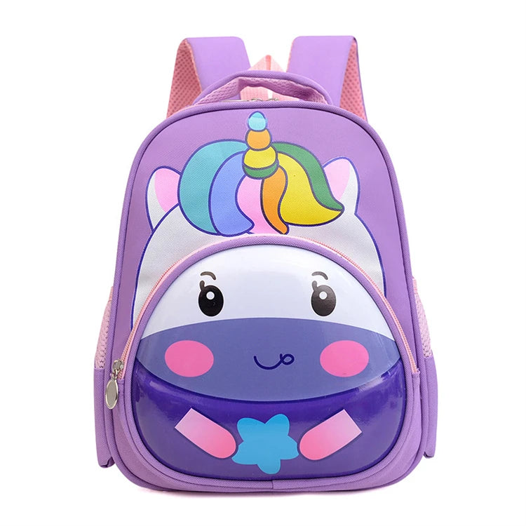 School Traveling Black Purple Durable Children Toddler Korean Stay Back Packs for Kids Boys Preschool