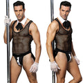 4Pcs Sexy Waiter Lingerie Role Play Costume Maid Sexy Men Costume Butler Uniform Lingerie