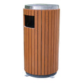 Outdoor Composite Wood Trash Garbage Can Outside Street Park Rubbish Litter Bin School Public Commercial Recycling Waste Bin