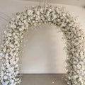 2.4m Green/White Artificial Decoration Roses for Wedding Stage Background Christmas Row Arch Flower Balls Christmas Wedding