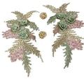 Hot Selling Eco-Friendly 100% Polyester Water-soluble Fabric Handmade Gold Powder Hollowed Lace Embroidery Decorative Patches