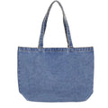Custom Portable Light Weight Logo Women Denim Tote Bag with Pocket Water Resistant