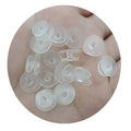 1000pcs Plastic Buckles Black Transparent Buttons for DIY Shoe Charms Accessories Decoration