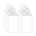 6 Pack Clear PVC Cruise Tag Holder Luggage Etag Plastic Luggage Tags