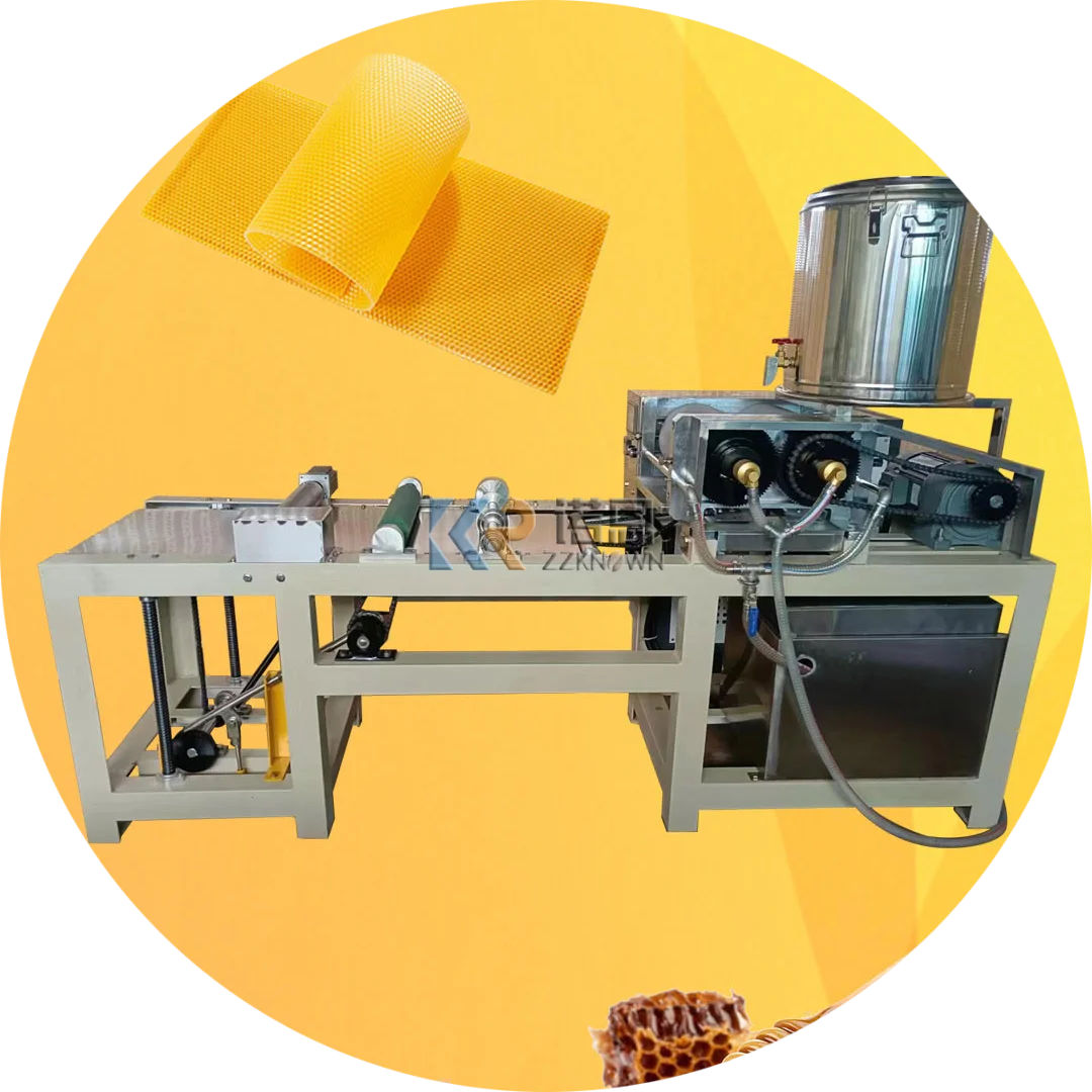 China Manufacturer Directly Supplies Full Automatic Electric Honey Beeswax Comb Foundation Sheet Making Embosser Roller Machine