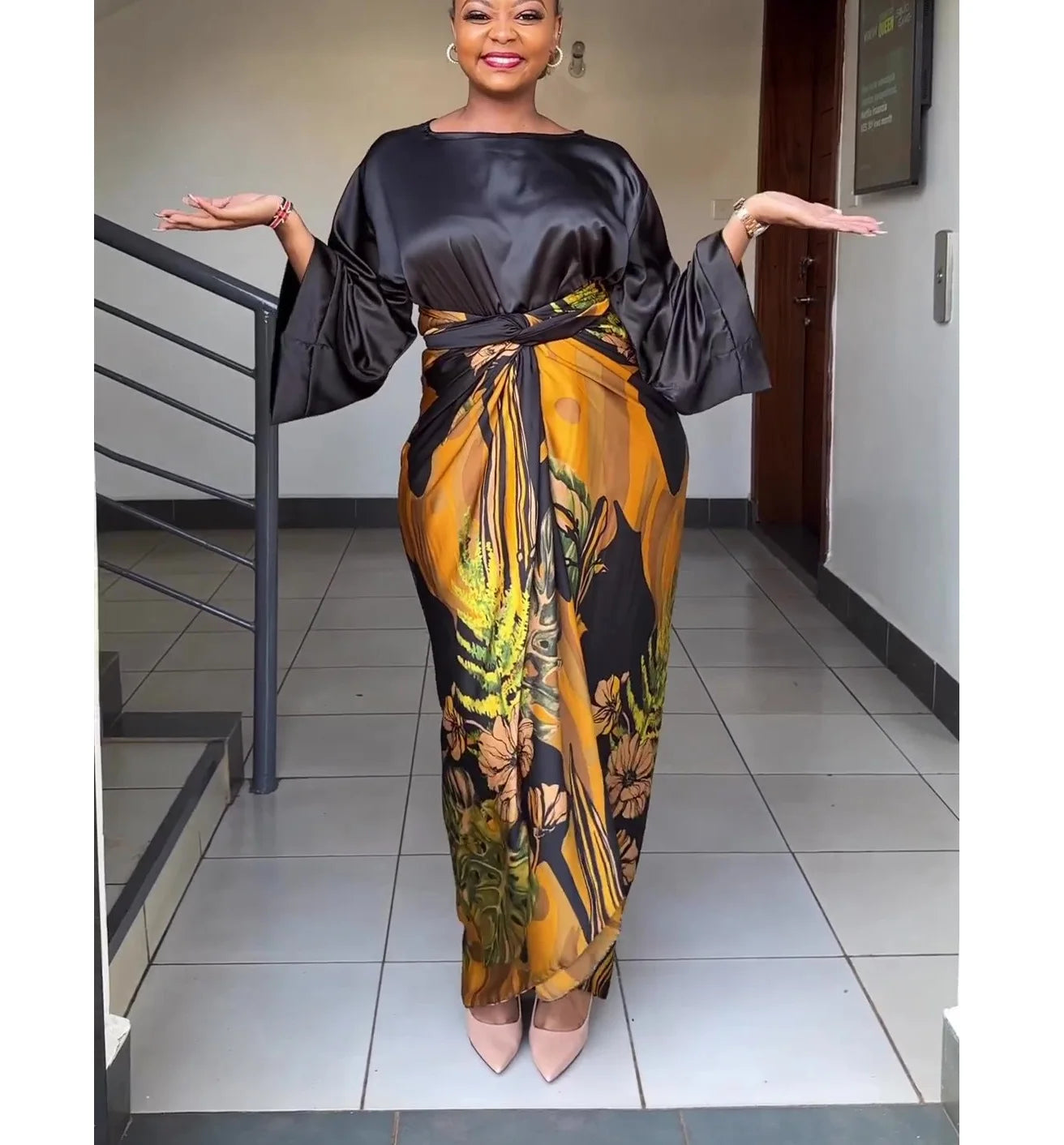 Women'S Spring and Summer Long Skirt Two Piece Suit