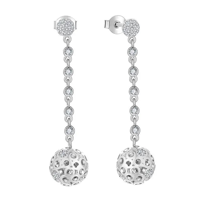 2024 Football Match Custom Design Special Football for the Winner S925 Sterling Silver Clanging Pendant Earrings